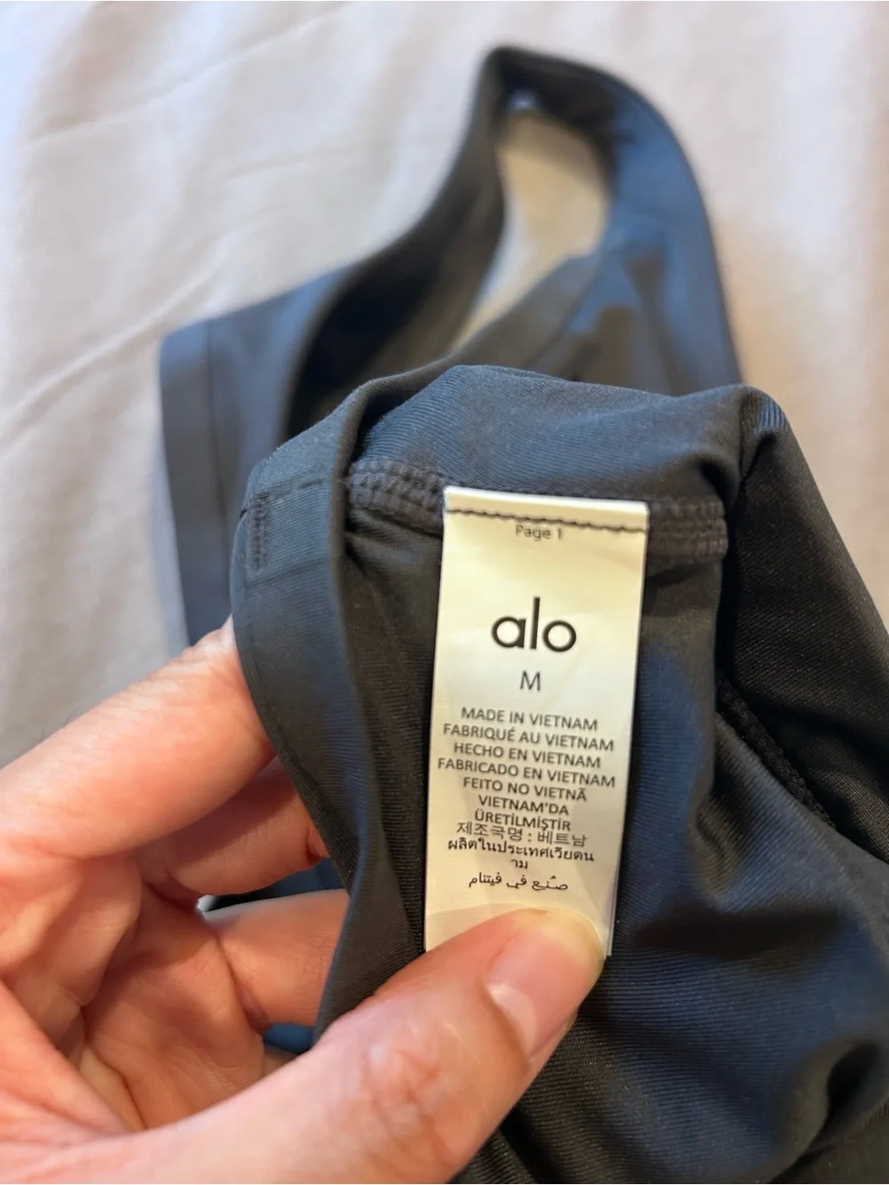 ALO Yoga Airlift Super Sleek Bra Tank in Anthracite | Brand New